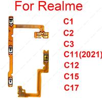 For Realme C11 C12 C15 C17 C1 C2 C3 Power Volume Button Flex Cable Side Volume Power On OFF Keys Ribbon Repair Parts