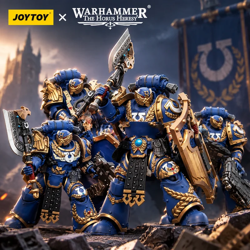 Joytoy Warhammer The Horus Heresy Ultramarines 1 18 Scale 5 Pcs Invictarus Suzerain Squad Action Figure Collectible Model Toy