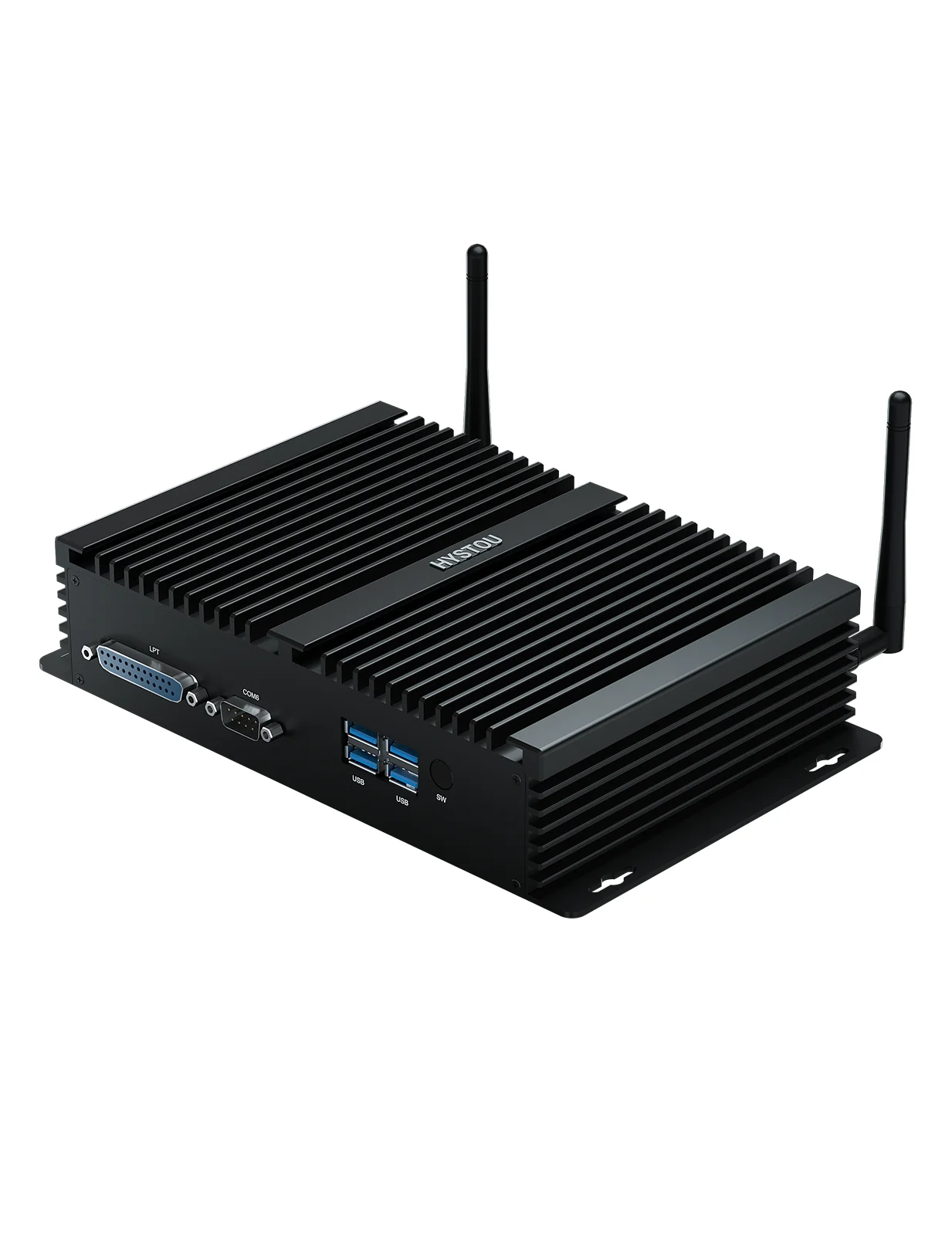 

HYSTOU H4 Industial Fanless Mini PC i5-8250u DDR4 MAX to 64G SSD Multiple COM LAN USB Ports LPT HDMI EDP DP Win10/11 Linux
