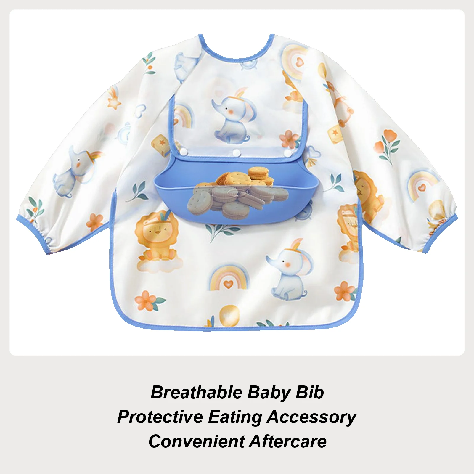 

Baby Bibs For Eating Baby Boy Apron For Toddler Feeding Soft Cloths Smock Overalls For Sensitive Skin Daily Mealtime Living Room