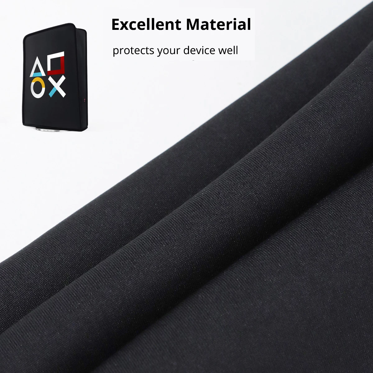 PS5 Slim Dust Cover PS5 Slim Console Protector Anti-scratch Dustproof Anti Pet Hair Soft Neoprene Material Case Black Cover