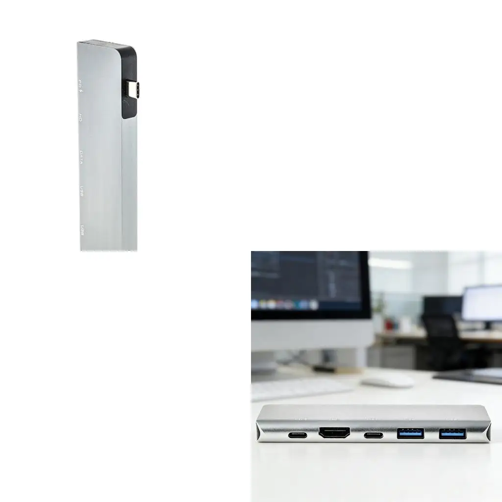 Multiports USB C Adapters For Laptop Supports 100W Fast Charging And Screen Mirroring