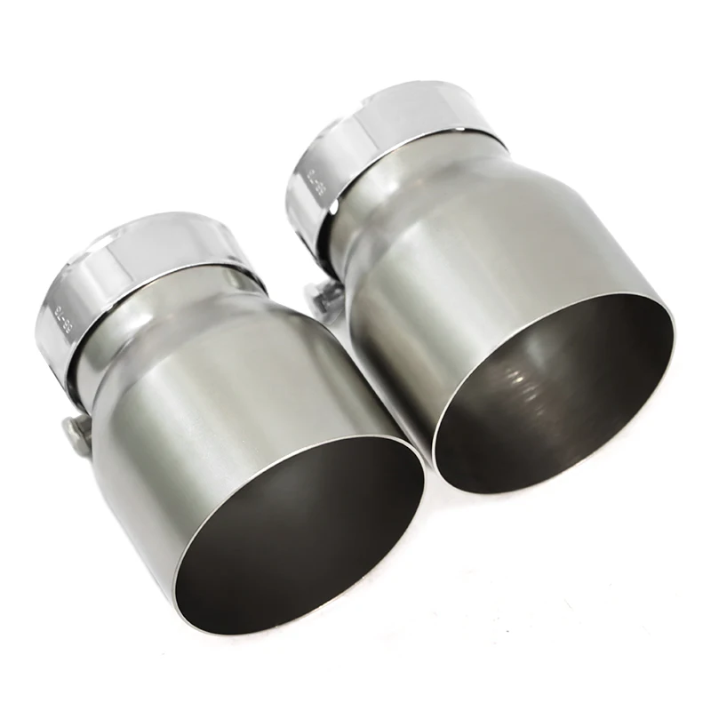 4PCS 101mm Quad Exhaust Tips for BMW M2 G87 M3 G80 G81 M4 G82 G83 Stainless Steel Tail Pipe Muffler Cover Decorative No Weld