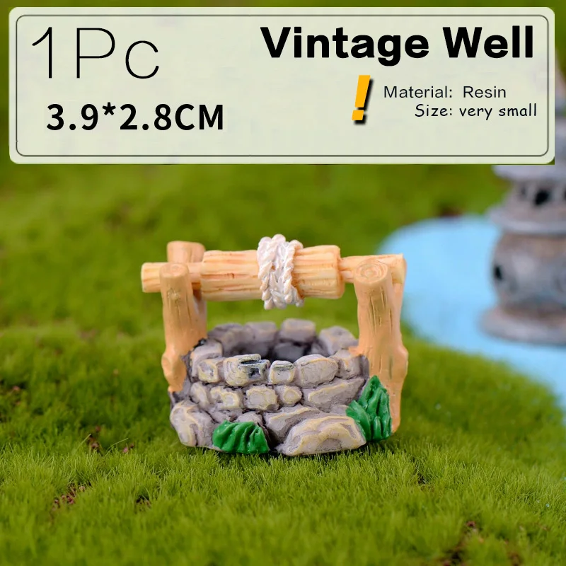 Pond Tower House Well Miniature Figurine