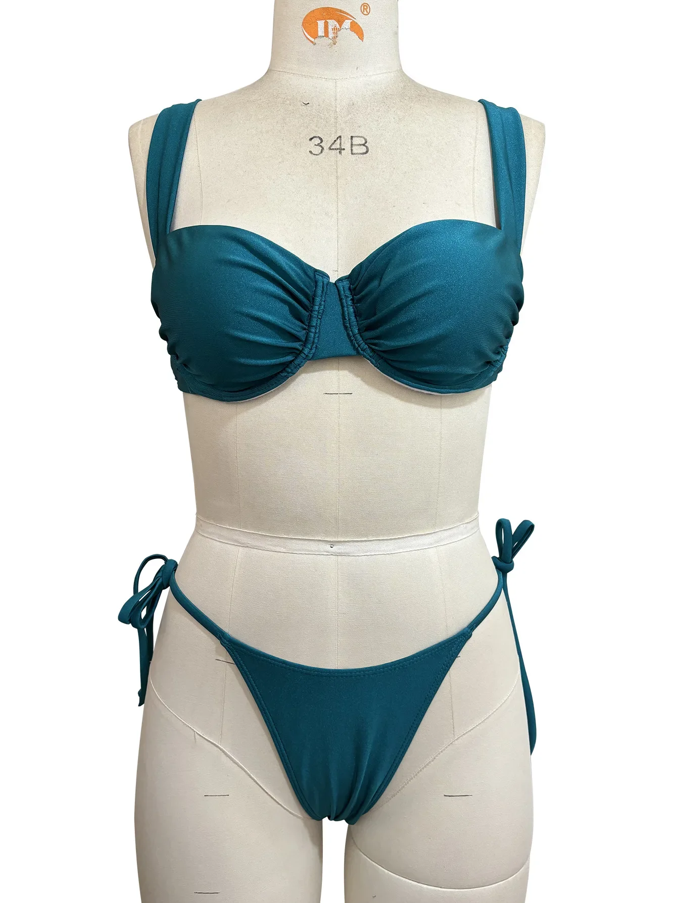 مثير Underwire مجموعة البكيني 2025 Mujer المرأة الصلبة رفع التعادل الجانب ثونغ ملابس السباحة البرازيلي الشاطئ ثوب السباحة قطعتين ملابس السباحة