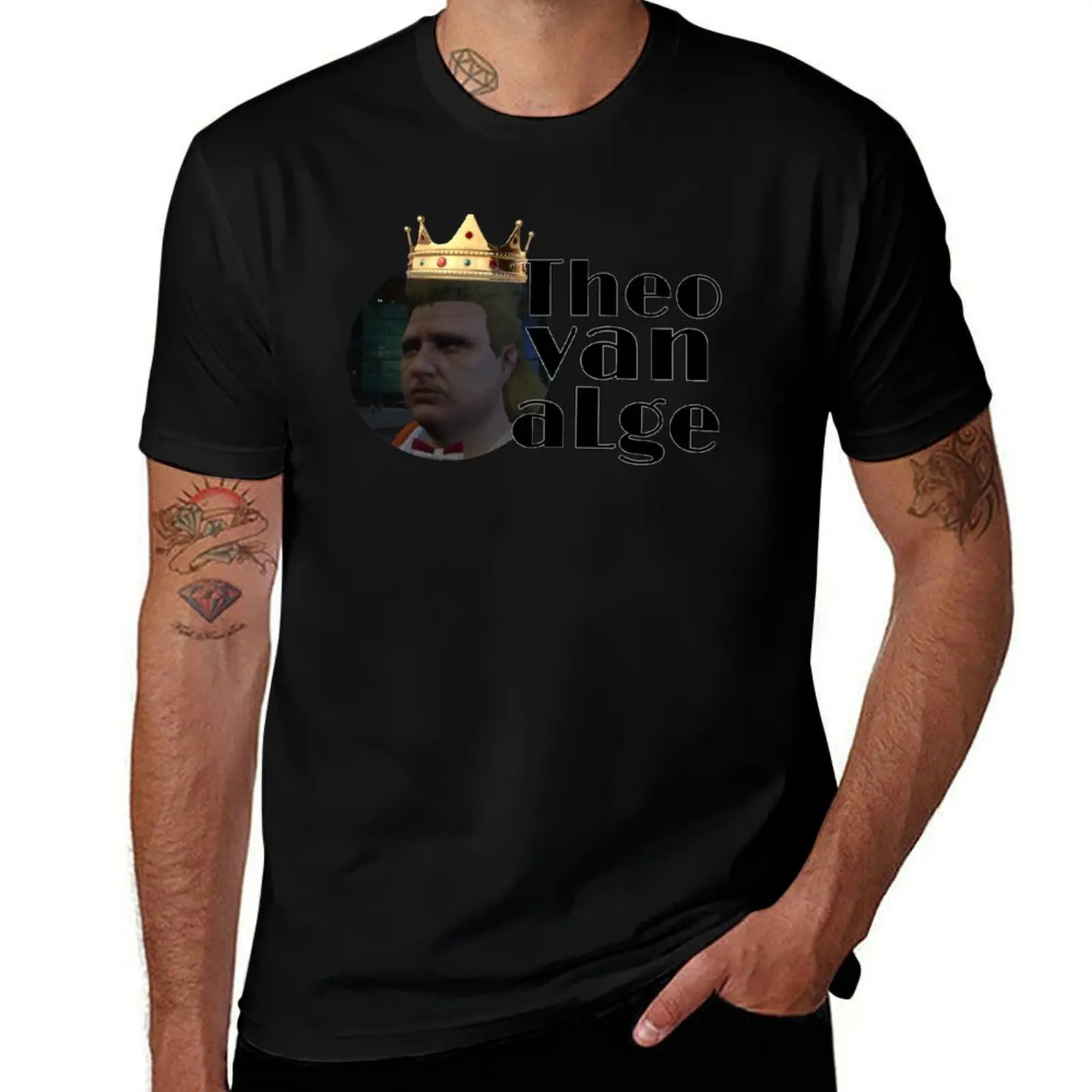 Theo Van Alge K?nig des internets T-Shirt Modern Print Casual T-Shirt