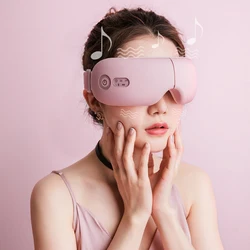 Electric Eye Massager with Heat-Intelligent AI Voice-Bluetooth Music Relieve Eye Fatigue Dry Eyes Airbag Vibration Eye Protector