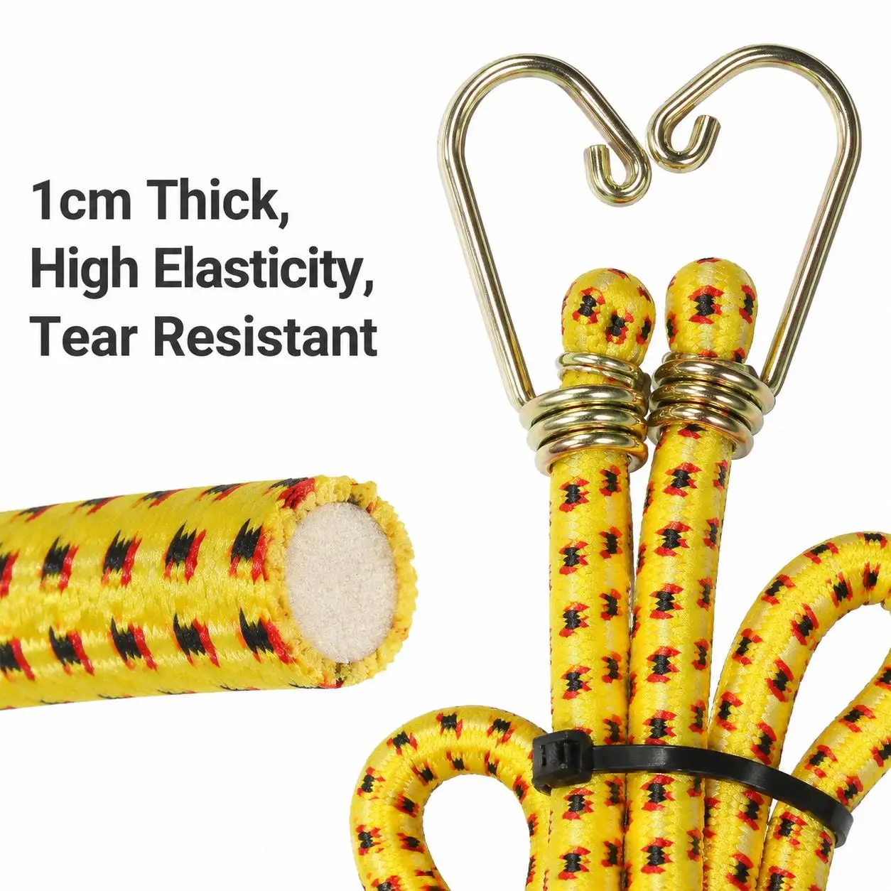 Multipurpose Elastic Rope with Hook Ideal for Securing Luggage, Tents, Bikes, Camping Gear  Perfect for Travel & Outdoor Use TMZ view 5