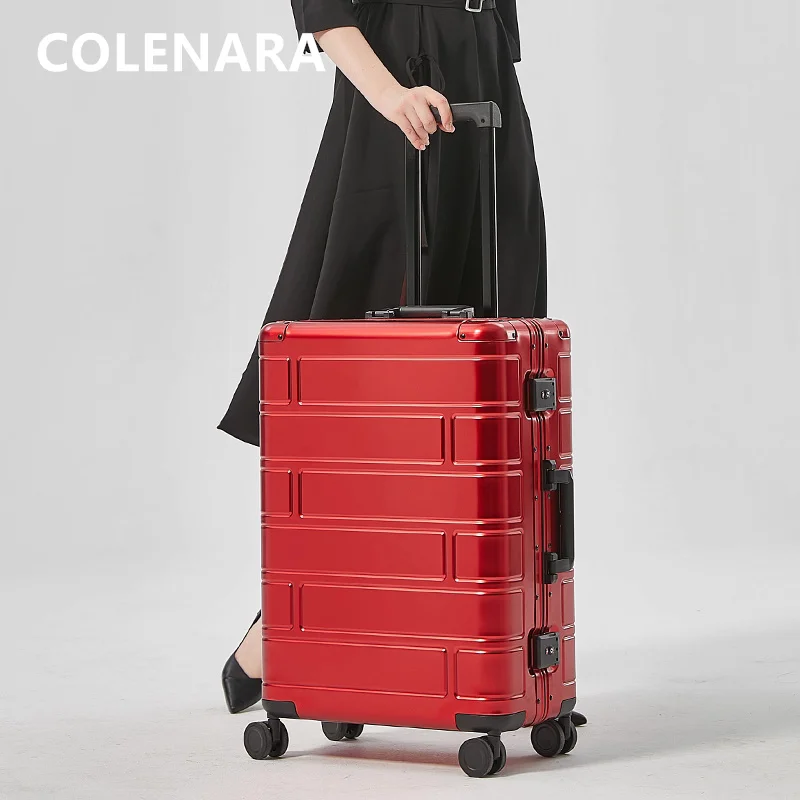 COLENARA Cabin Suitcase All Aluminum Magnesium Alloy Trolley Case 20