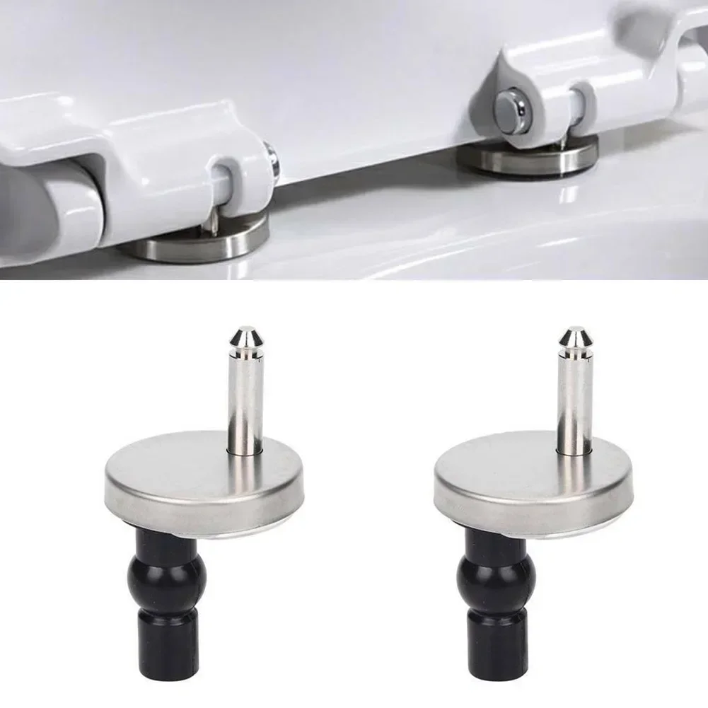 2Pcs Stainless Steel Toilet Seat Hinges Top Fix Hinge Pack Mountings Replacement Quick Fitting For Toilet Bathroom Furniture
