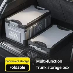 60L Car Trunk Organizer with Foldable Design for Camping and Storage, PP+PVC Material, Car Accessory Gadgets  trunk organizer