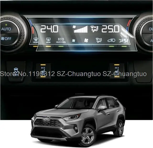 TPU protective Film For Toyota RAV4 XA50 2019 2020 2021 2022 2023 Air Conditioner Nano Plastic Films anti-scratch accesories