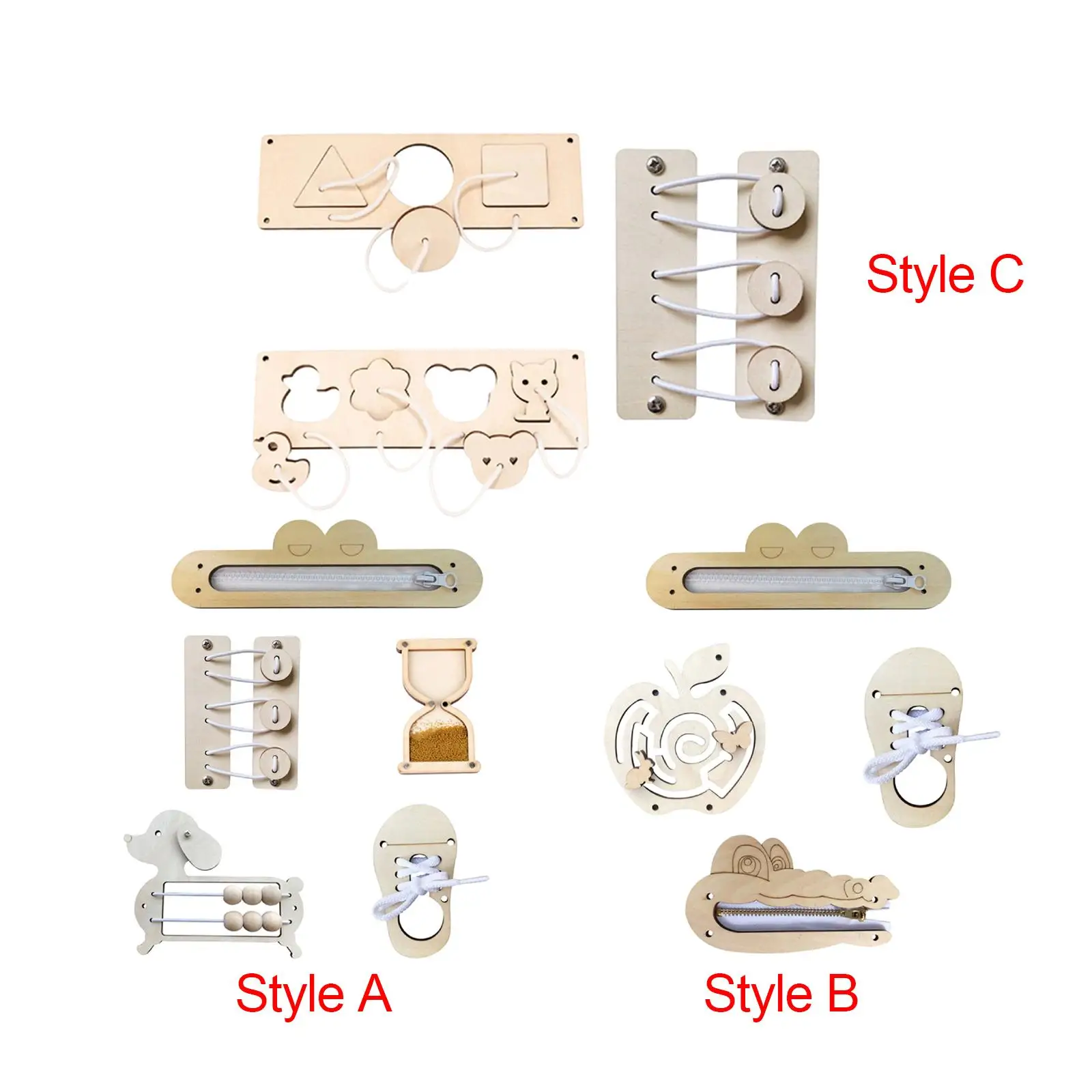 

Kids Busy Board Fine Motor Skill DIY Material Sensory Toy Early Educational Toy for Boys Girls Plane Travel Toys Kids