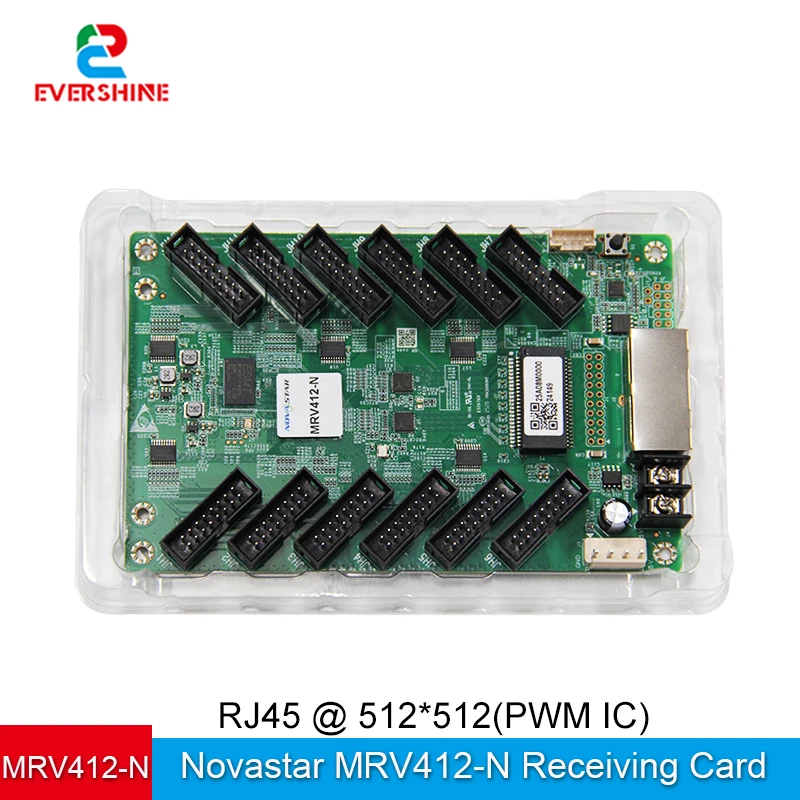 Full Color Light LED Display Receiving Card Novastar MRV412-N LED Screen Video Control Card With 12 HUB75E Ports 512x512 Pixels