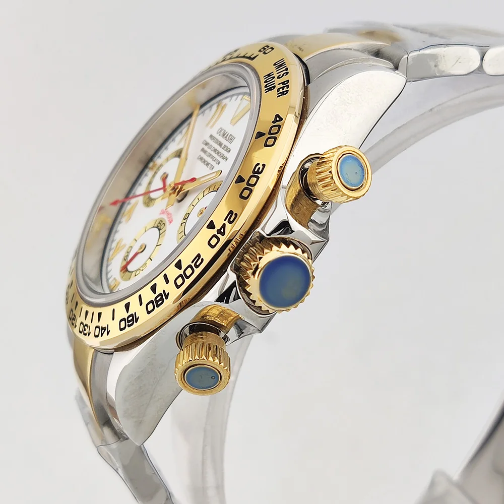 VK63 ساعة كوارتز رجالية 39.3 مللي متر ساعات الأعمال ساعة عربية رجالي ساعات فاخرة ساعة رجالية كرونوغراف VK63 مقاوم للماء