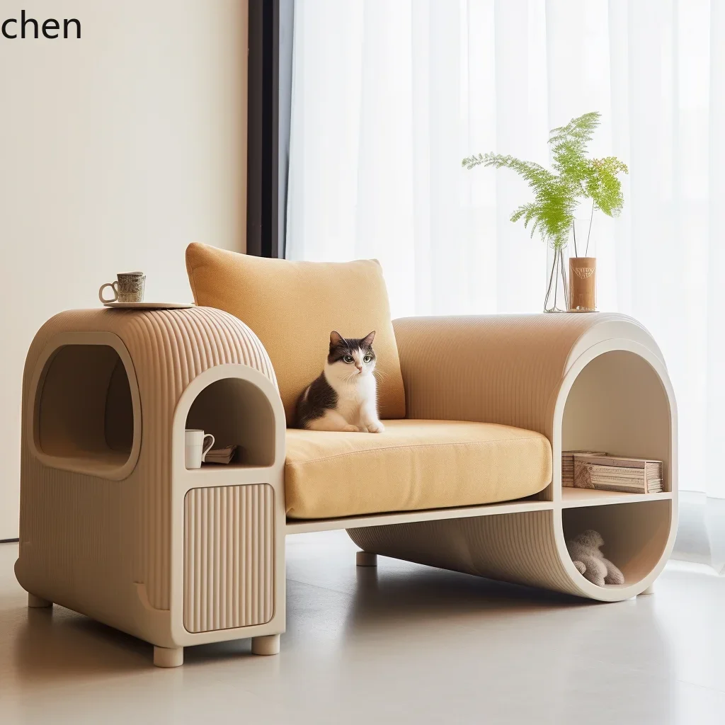 SA-1  Cat kennel, kennel sofa integrated, four-season bite-resistant, easy to clean, warm cushion, people and cats coexist