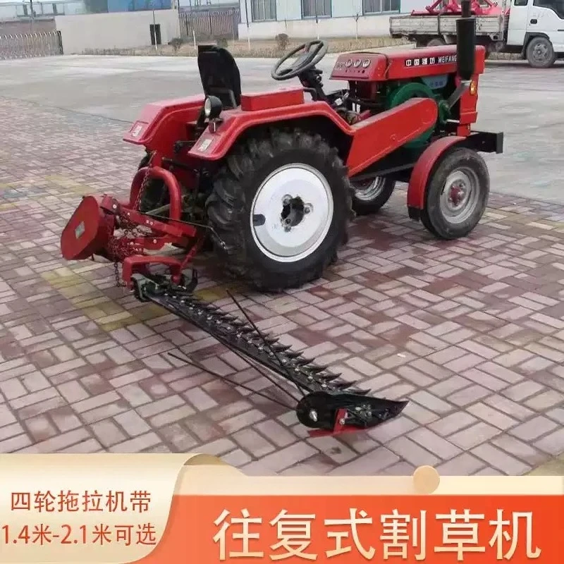 Reciprocating Lawn Mower Four-Wheel Tractor with Mowing Machine Large Grassland Pasture Pruning