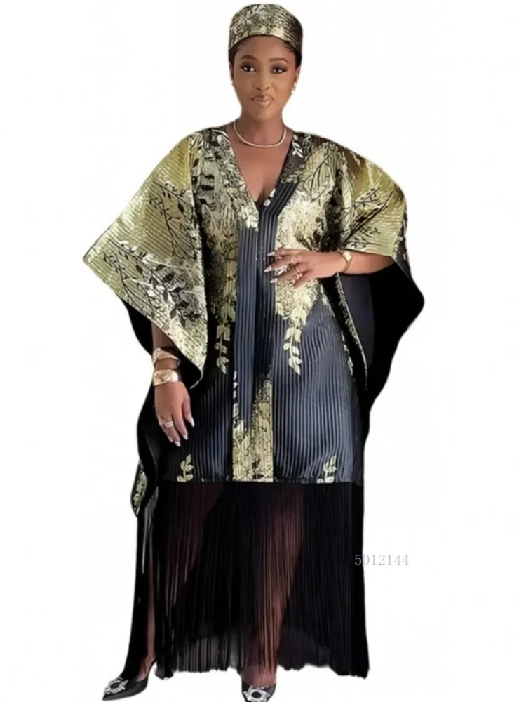 

Африканское платье-кафтан с цветочным узором и бахромой для свадебной вечеринки, культурных фестивалей и особых случаев, новинка больших размеров