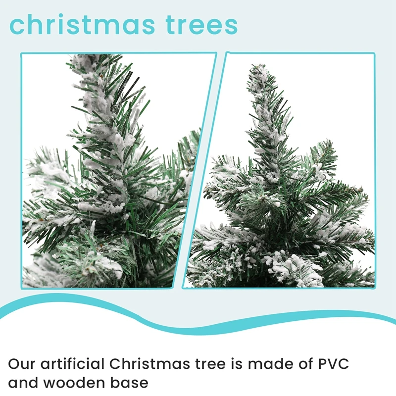 Arbre de noël de bureau flocage de neige arbre de noël artificiel Mini arbre de noël avec lampe et Base en bois-A27R