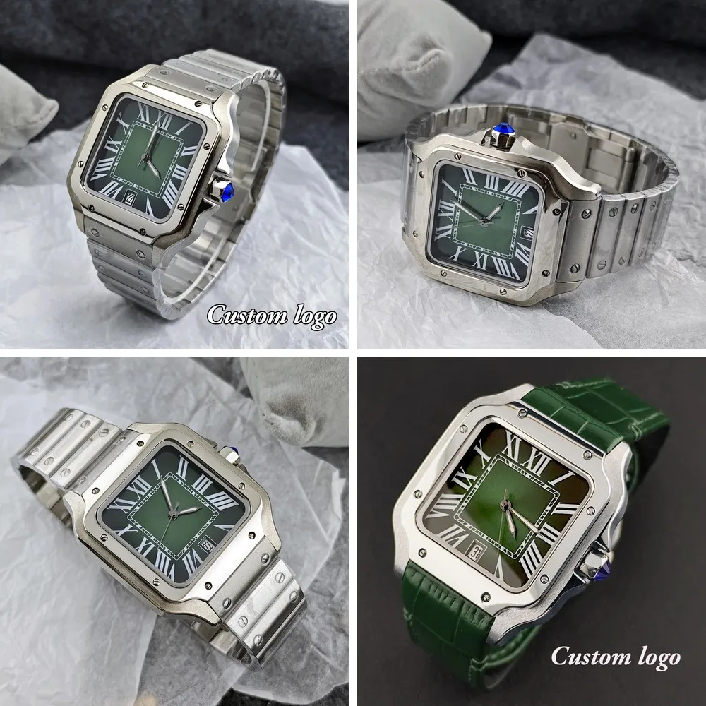 

wholesale price 38mm Custom Logo NH35 Automatic Watch for Men, Stainless Steel Roman Numeral Dial, NH35 Movement