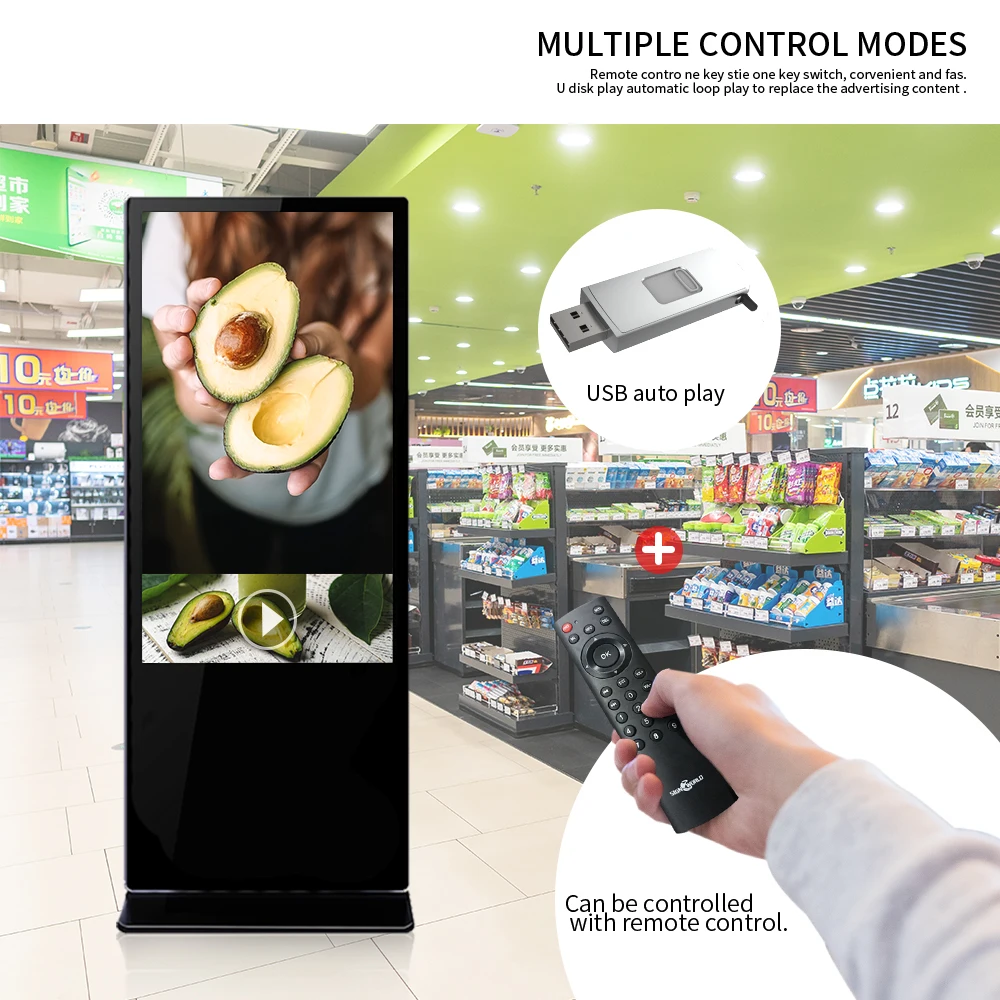 55-Zoll-Android-LCD-Werbeplayer mit digitaler Beschilderung