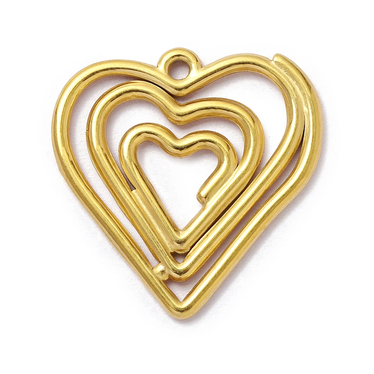 5pcs/Lot Stainless Steel Spiral Geometric DIY Charms Heart Waterdrop Necklace Pendants Women\'s Fashion Flower Jewelry Wholesale