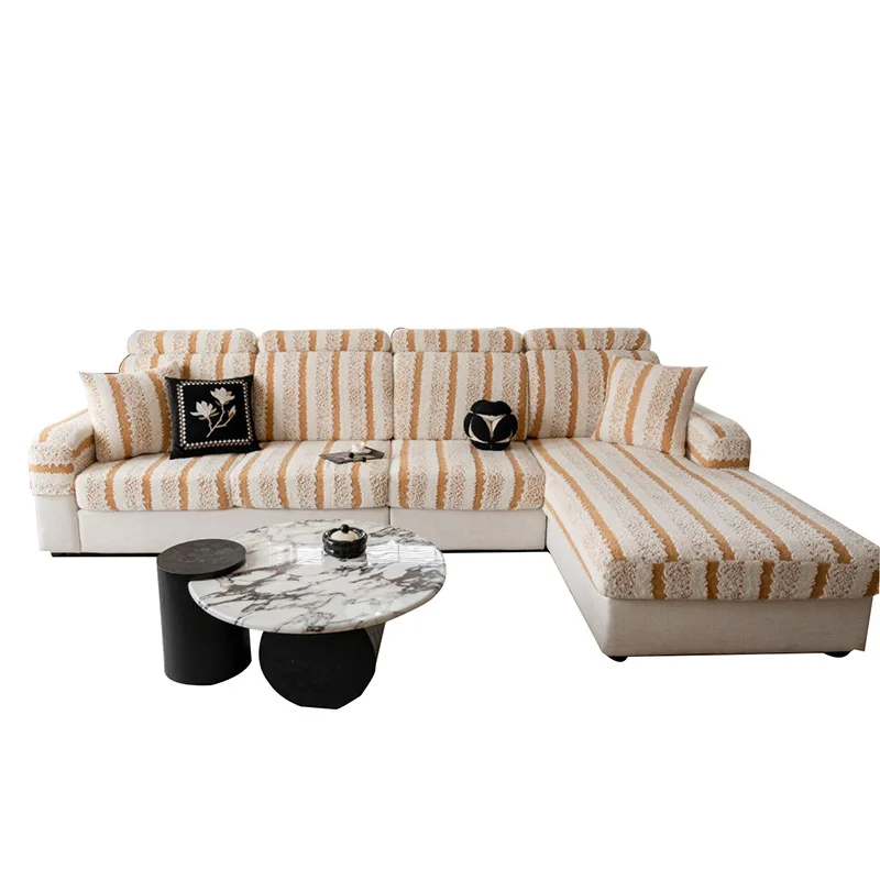 Autumn and Winter New Sofa Cover All-inclusive Plush Light Luxury Three-person High Elastic Non-slip Universal Sofa Hat