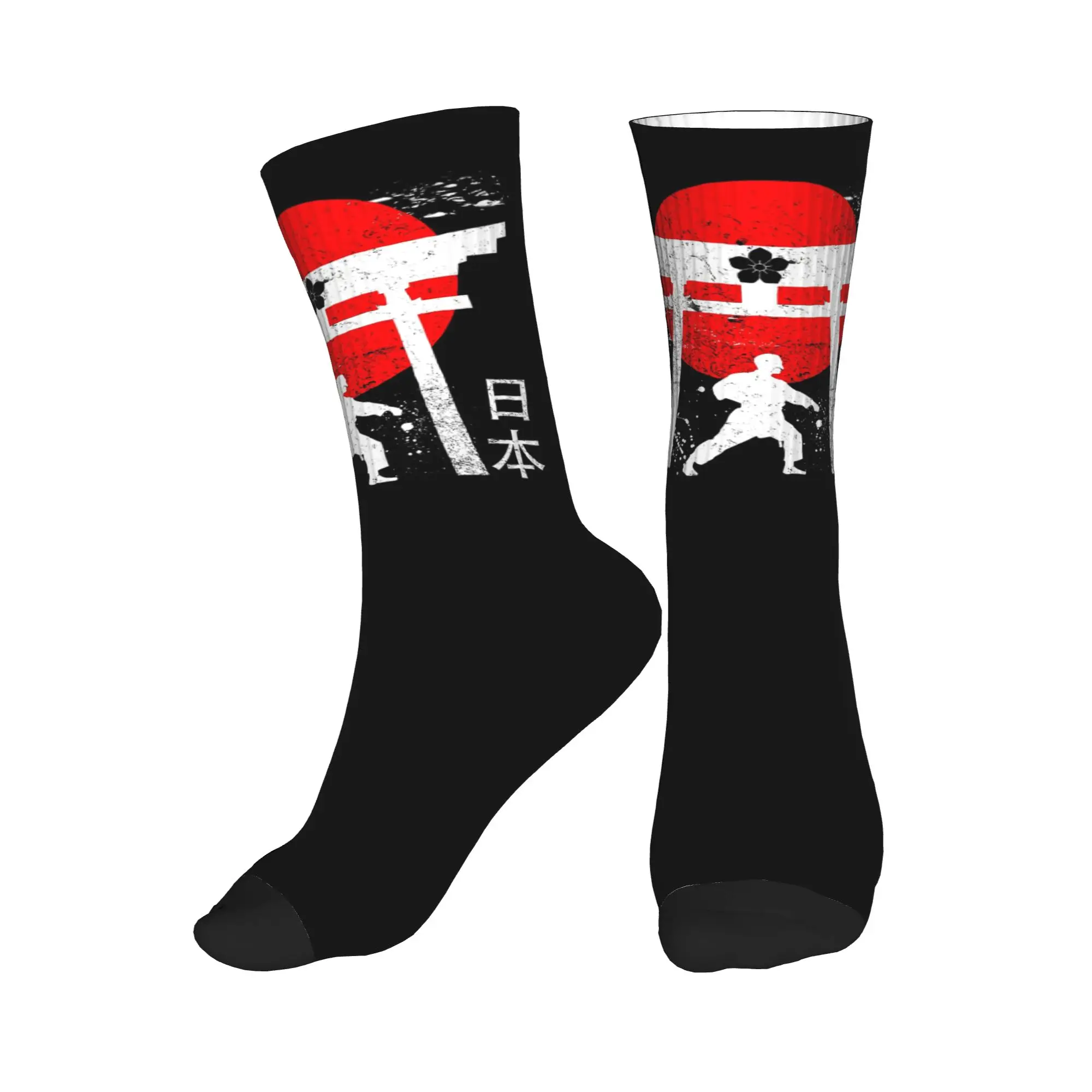 

All Seasons Budo Soul Karate Spirit Martial Arts Sport Middle Tube Socks Super Soft Crew Socks Casual Stockings for Men Women