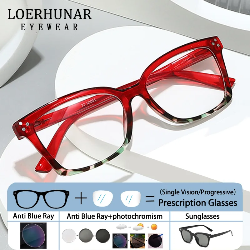 

Square Rice Nail Women Frame Prescription Glasses Reading Eyewear Women Optical Photochromic Anti Blue Light Nearsight Eyeglass