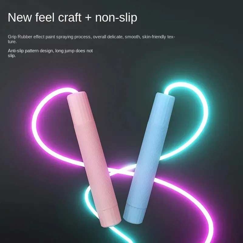 New Luminous Jump Rope Adjustable LED Glow-in-the-dark Portable Training Exercise Fitness Equipment for Children and Adults