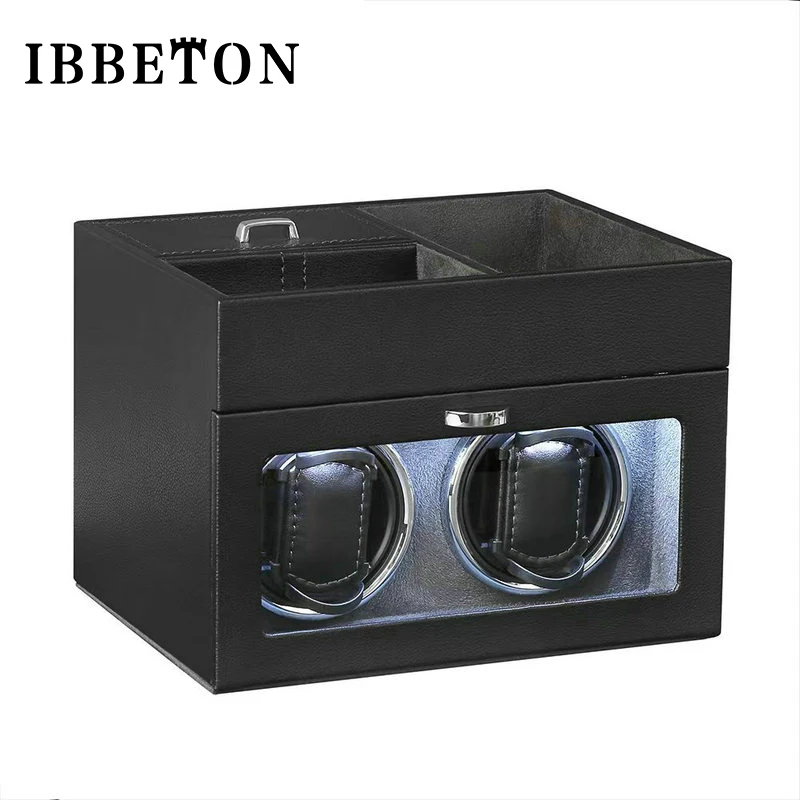 

Automatic Watch Winder Luxury Jewelry Box Quiet Japanese Mabuchi Motor Adjustable Modes With Jewelry Storage Case Gift Boxes