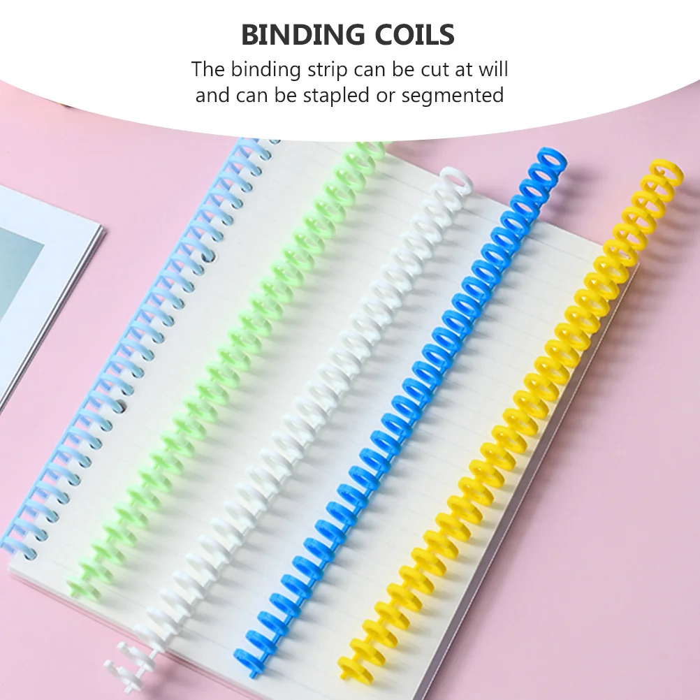 

10 шт., пластиковые катушки для спиральной переплеты, черные, 30 отверстий, подходят для тетрадей формата А4 B5, отчеты, офисные принадлежности, переплетные спиральные полоски