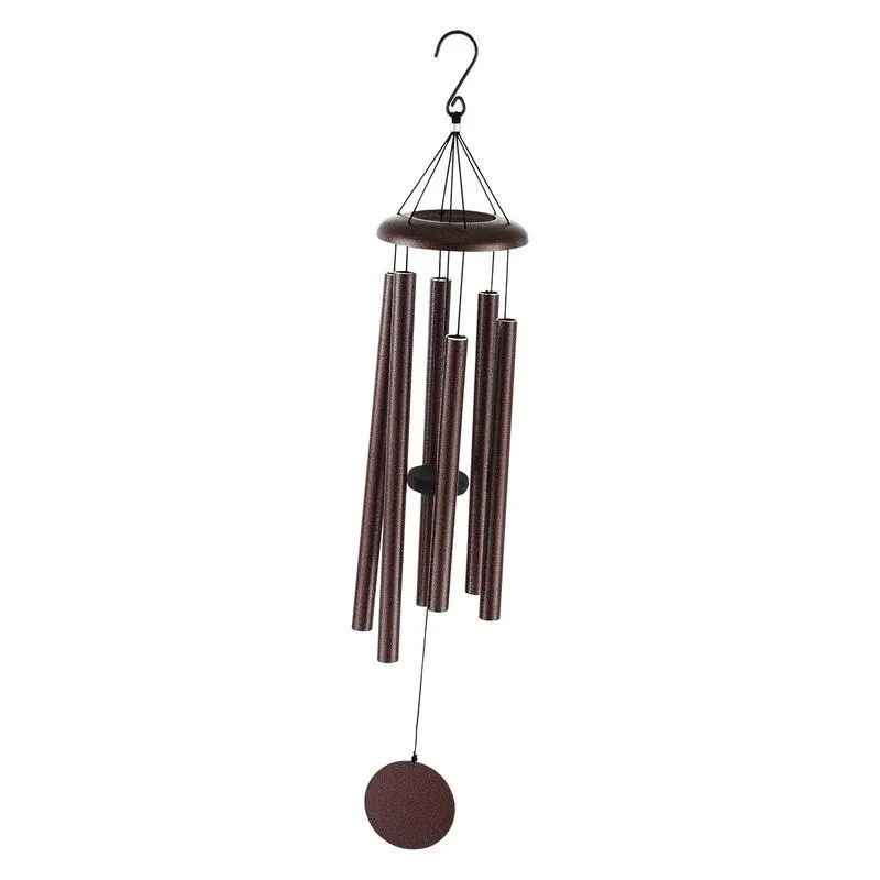 

Outdoor wind chime, 45 inches, deep tone wind chime with 6 tubes, unique large commemorative anniversary wind chime, great outdoor decoration for your patio, porch, garden and backyard, bronze