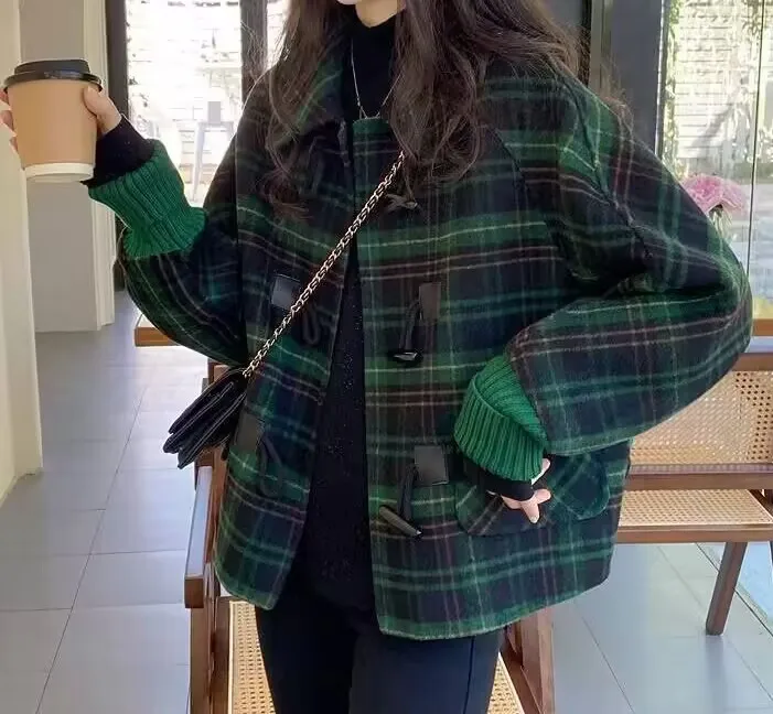 

Wool Blend Coats Womens Woolen Coat Handmade Fall Corduroy Jacquard Foldable Button-Down Embroidered Stand-Up Collar Ribbed Drop