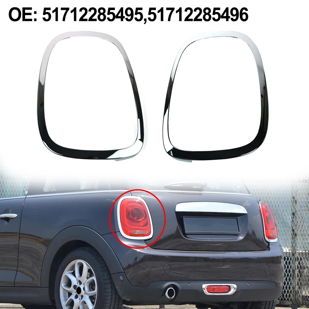 Chrome Silver 2Pcs For Mini For Cooper F55 F56 F57 2014-2021 Headlight Trim Ring Bezel Surround Cover Rear Light Frame