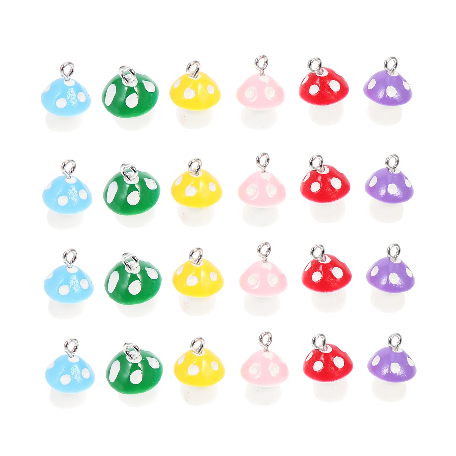 60pcs 쥬얼리에 대한 수지 버섯 펜던트 매력 목걸이 귀걸이 DIY 공예 장식 액세서리 독특한 선물 만들기