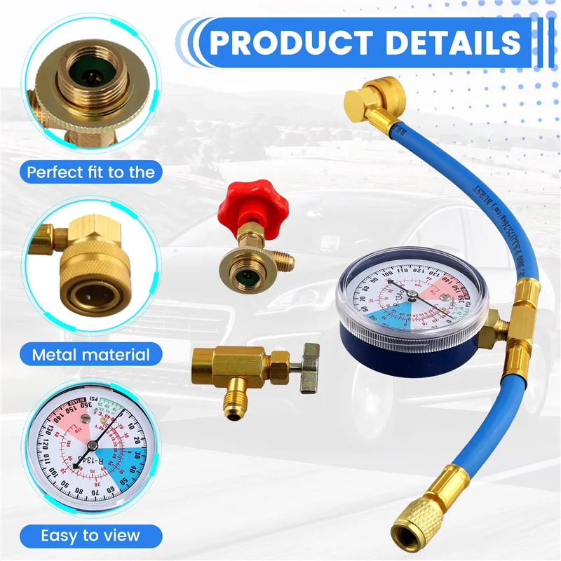 【NEW】R134A Set Freon Filling Equipment Adapter Air Conditioning Manometer Air Conditioner Repair Valves Air Conditioner