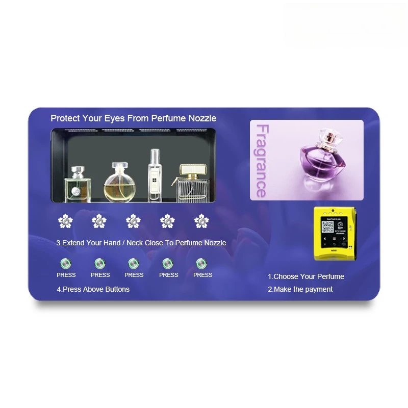 Perfume spray self-service sales cabinet intelligent AI unmanned wall-mounted beauty sample vending machine manufacturer