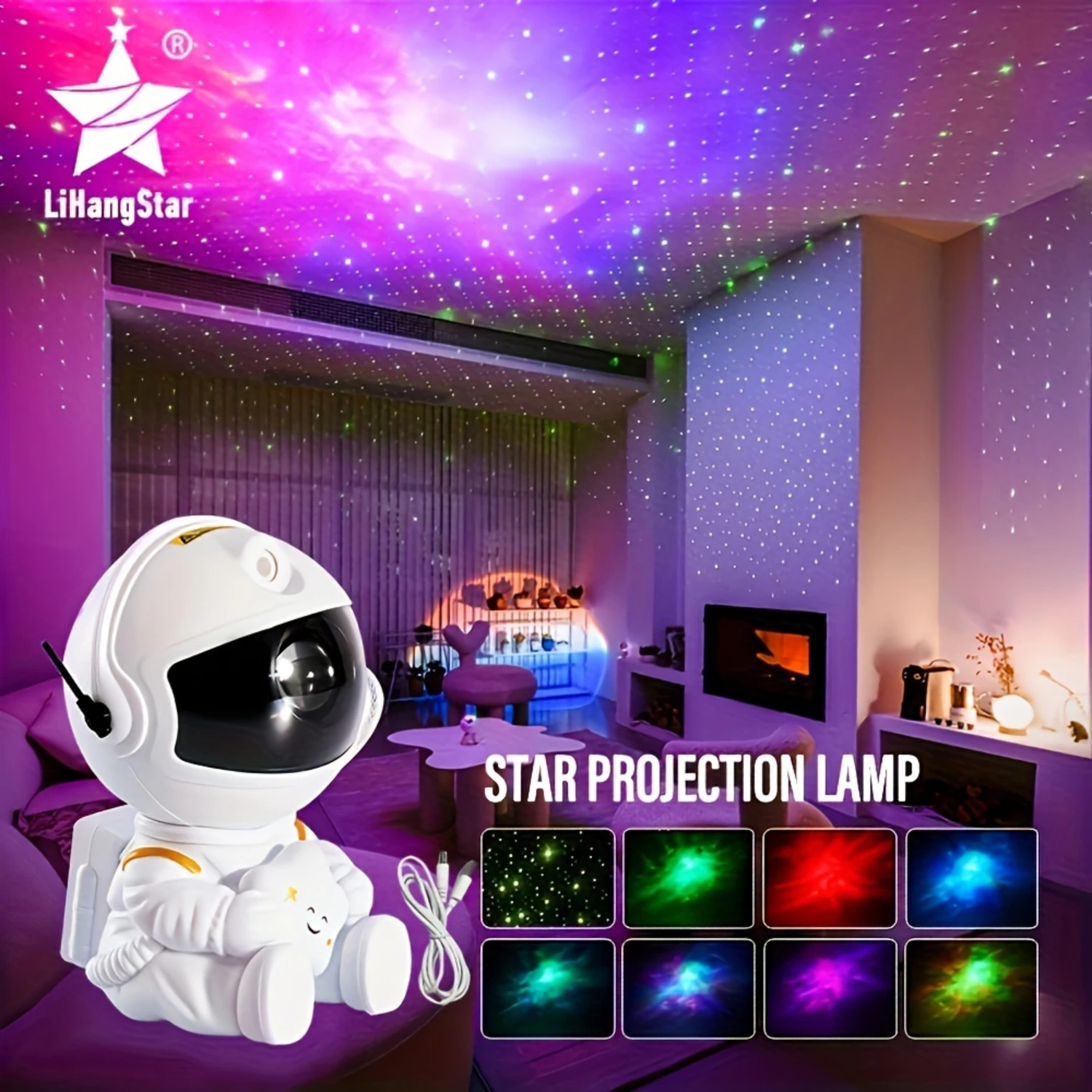 Projector, Astronaut Nebula Projector, Starry Night Projector With  Control Night Light For Adult Playroom/ Theater/Ceiling/Room