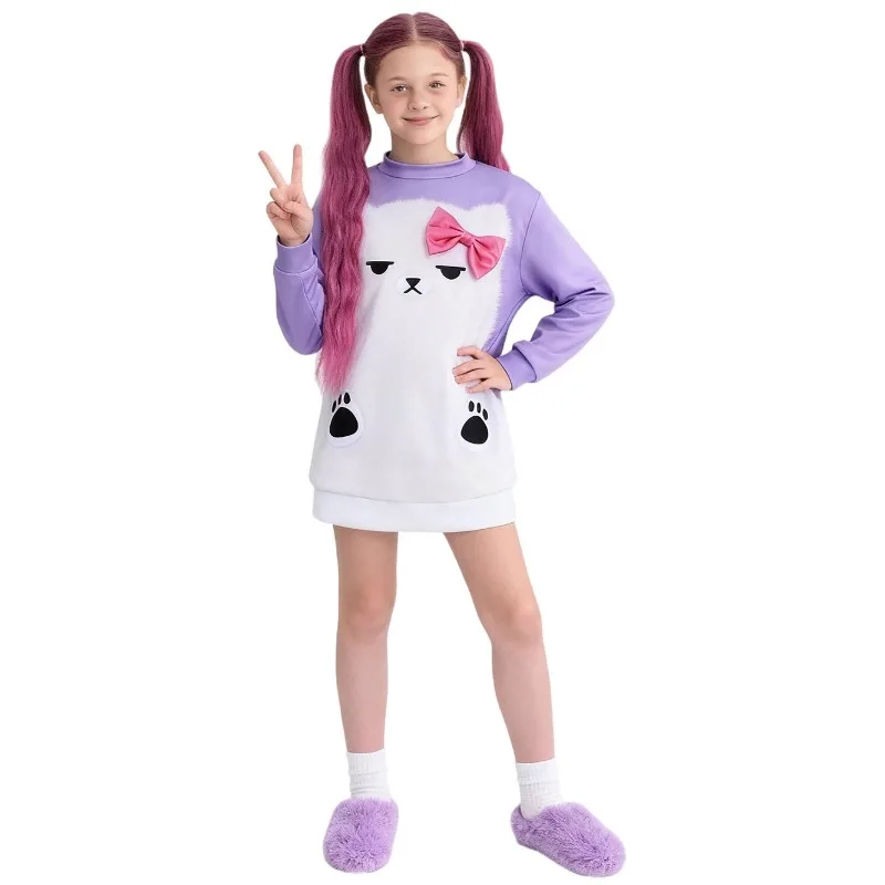 

K-POP Magical Girl Cosplay Pajamas Witch Hunter Team Mira Zoe Lumi Children's Role Play Party Costume Cartoon Print Pajamas