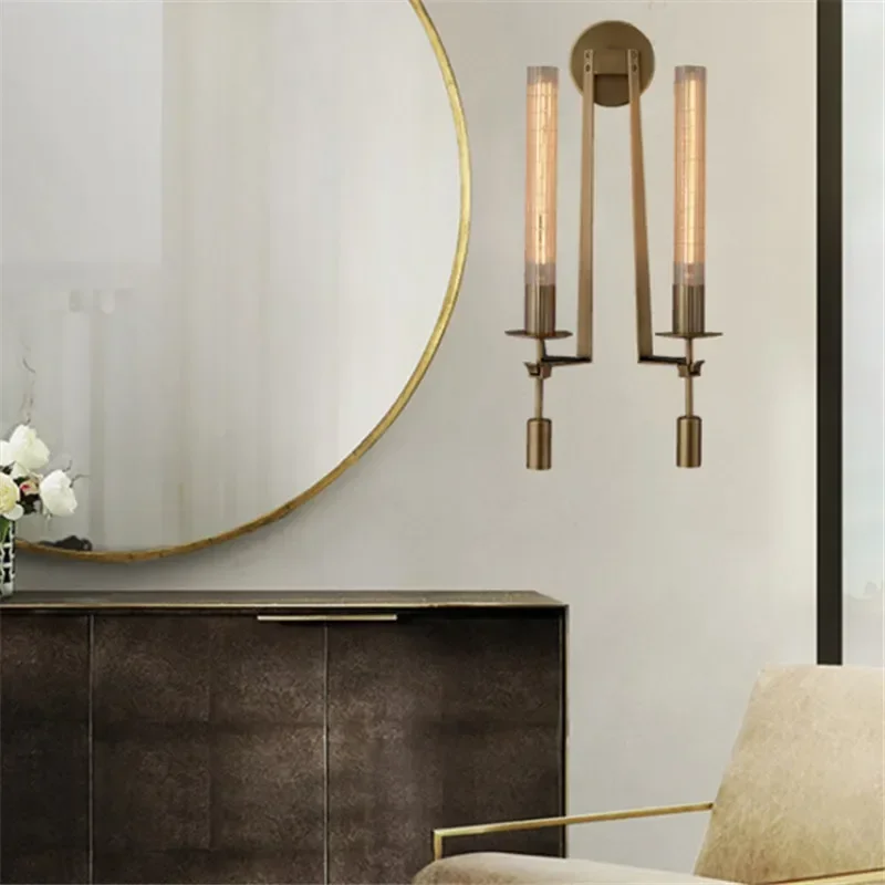 

Industrial wall lights Modern gold wall decor light Living Room TV Background Bathroom Bedroom Corridor bedroom night lamp