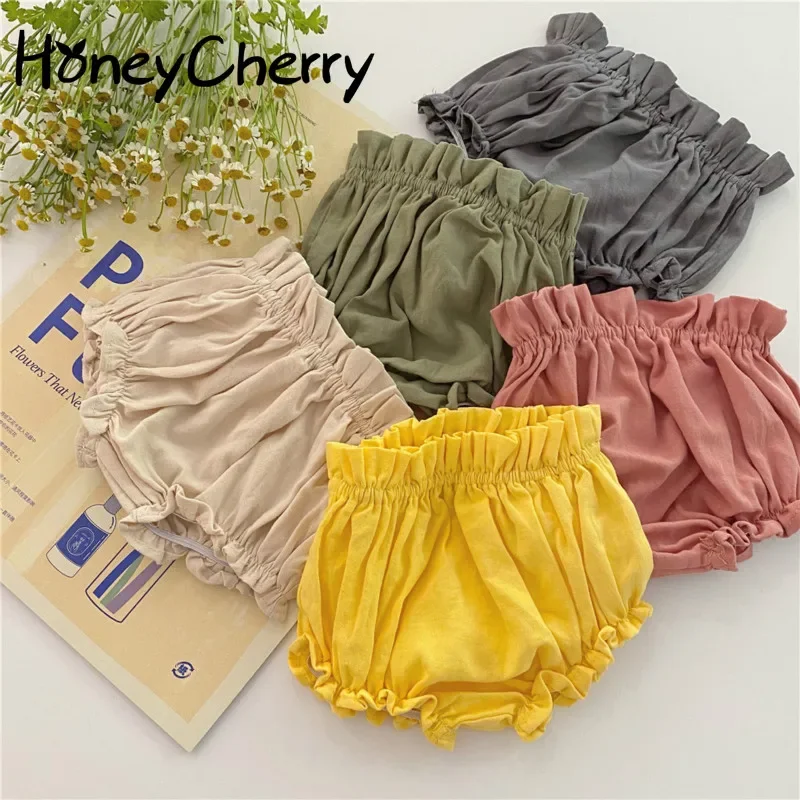 HoneyCherry Summer Baby Cotton Big PP Shorts Bread Pants Pumpkin Pants Multicolor Shorts Toddler Girl Soft Shorts