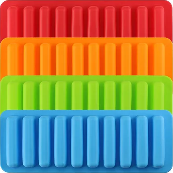 Long Strip Silicone Mold 10 Cavity Finger Shaped Chocolate Rectangular Cereal Chocolate…