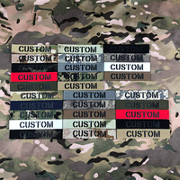 Custom Laser Cutting IR IFF Infrared Reflection Patch Name Tapes Black Letters Twoline Morale Tactics Military Airsoft