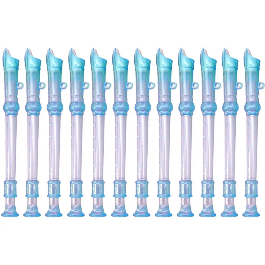 

12 Pcs Children's Early Childhood Education Clarinet Mini Simple Gentle Sound Instrument Kid Plastic Kids