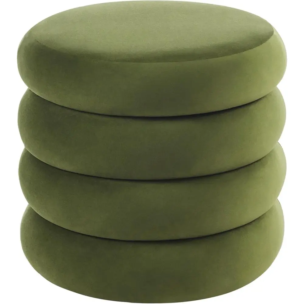 19.5" Storage Ottoman Round, Vanity Stools Or Bedroom, Velv…