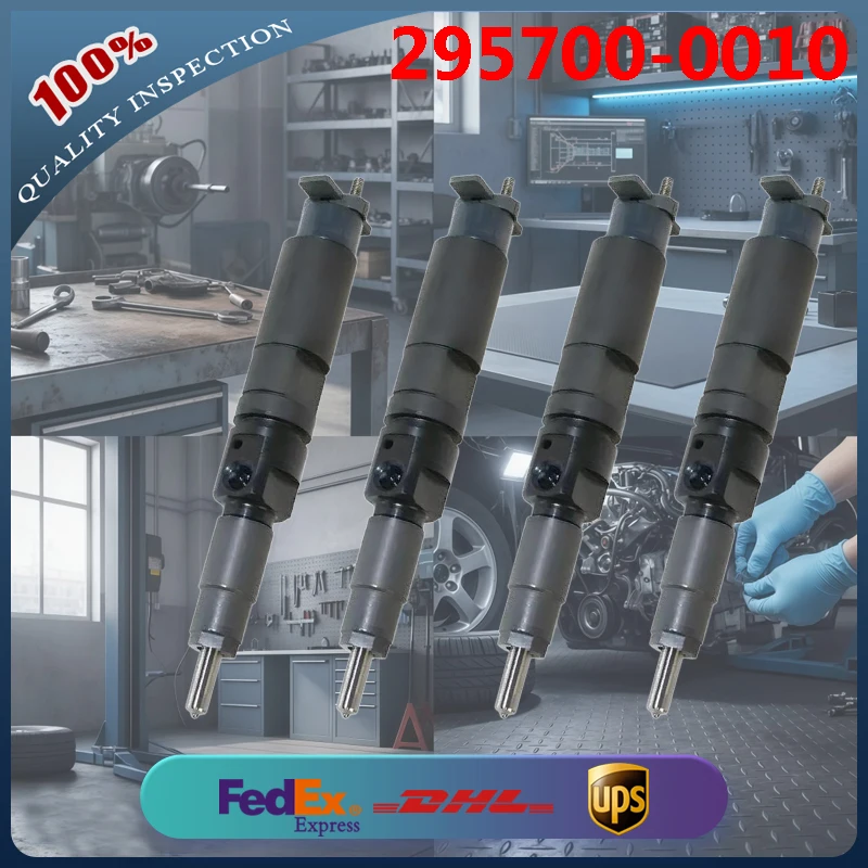 

4PCS Common Rail Fuel Injector RE550611 295700-0010 for John Deere Commandcenter G5 Loader 4445 G