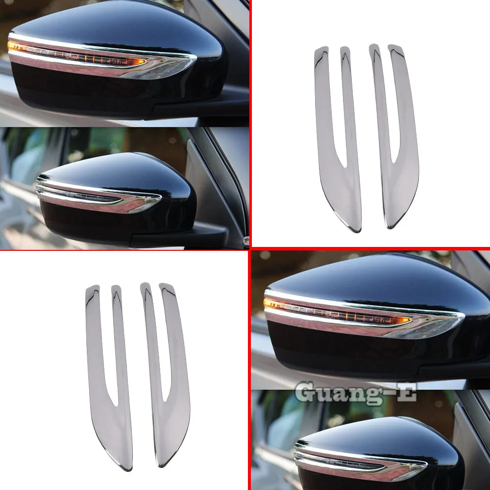 

ABS Chrome Back Rear View Eyebrow Side Mirror Cover Stick Trim Frame Lamp For Nissan Kicks 2017 2018 2019 2020 2021 2022 2023