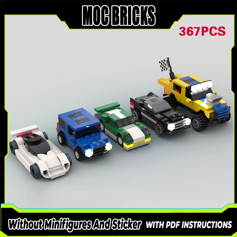 

Speed Racing Car Model MOC Building Bricks Car Vehicle Pack Modular Technology Gifts Holiday Assemble Children Toys Suit