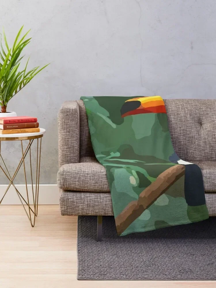 Big Beaked Bird Tucan Tropical Bird Zazu Toucan Throw Blanket Sofas decorative Picnic Blankets